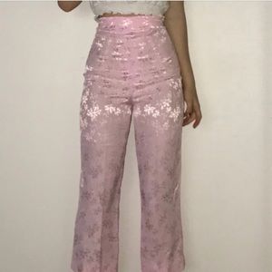 Pink Satin Pants